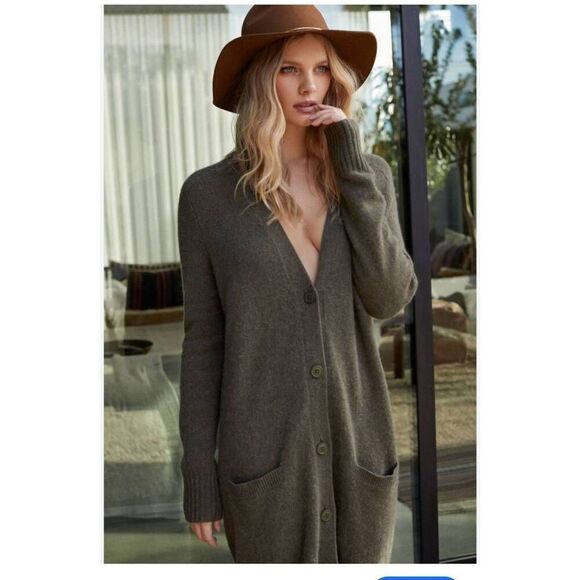 360 CASHMERE Gabriella Duster Cardigan Size Small - Picture 2 of 14